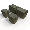 Set of Green Storage Boxes in Various Sizes With Secure Latches and Lids