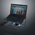 High Performance Gaming Laptop With RGB Backlit Keyboard Cooling Stand And Interface