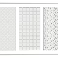 White Wall Panel With Three Different Hollowed Patterns Diamond Square And Arrow Like Designs 3d model