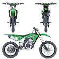 Green Off Road Dirt Bike Featuring Number 28 And Knobby Tires Design
