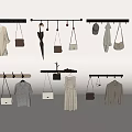 Various Styles of Wooden and Metal Clothes Hangers for Hanging Shirts Dresses and Bags