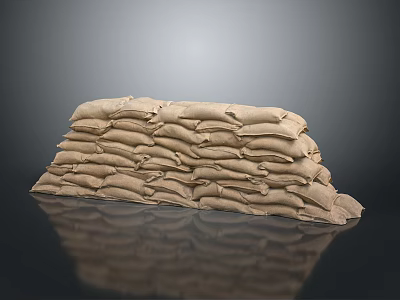 Stacked Heavy Duty Sandbags For Home Emergency Preparedness And Flood Protection 3d model