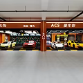 4S Luxury Car Showroom Featuring Colorful Sports Cars And Professional Car Care Services