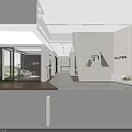 Modern Specialty Store Interior Design with Reception Desk Display Area and Ambient Lighting