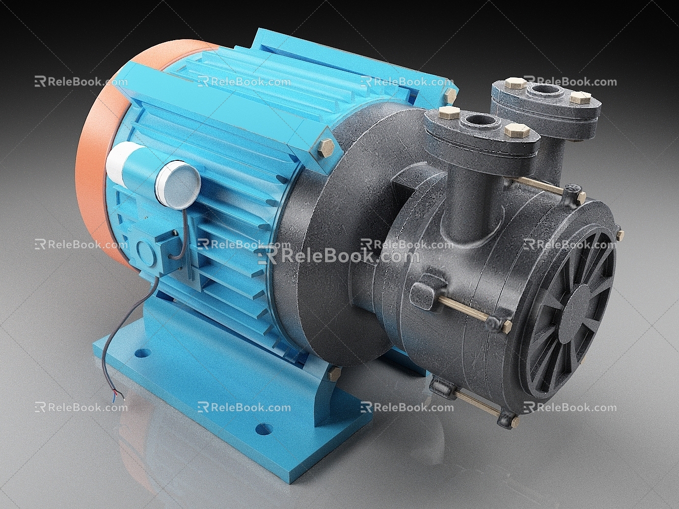 Water pump pumping machine motor machine 3d model