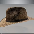 Woven Straw Hat With Wide Brim Natural Texture Brown Summer Casual Accessory