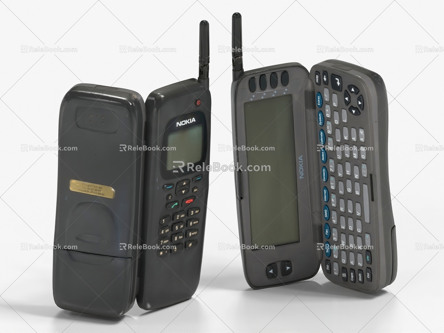 Nokia 9000 vintage smartphone retro mobile phone key phone 3d model