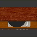 Vintage Record Player With Wooden Case Open Lid Vinyl Record Control Knobs And Speaker Grilles