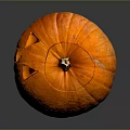 Handcrafted Orange Pumpkin Sculpture With Detailed Texture And Smooth Surface 3d model