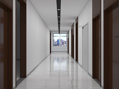 Modern Corridor Modern Corridor Corporate Corridor Corporate Corridor Corporate Office Corridor School Corridor Minimal Corridor 3d model