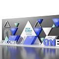 2024 Gala Evening Photo Check-in Spot with Welcome Sign One Letter and Geometric Shapes