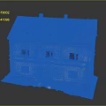 Old Two Story Building With Dilapidated Exterior Dark Roof And Peeling Walls
