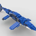 Building Blocks Blue Shark Model With Detailed Structure And Realistic Design