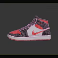 High Top Black Red White Sneakers With Stylish Design And Comfortable Fit For Daily Wear