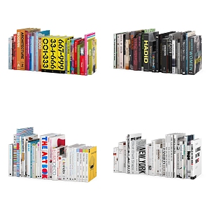 Book bookcase bookshelf study 3d model