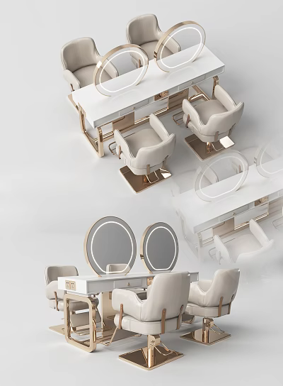 Luxury Modern Massage Chair With Beige Leather And Ergonomic Design For Home Use 3d model