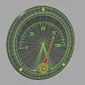 Industrial Equipment Gauge With Silver Bezel White Dial And Red Pointer Scale