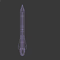 Advanced Tactical Missile Design With Aerodynamic Fins And Warhead Section