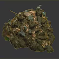 Garbage Pile With Colorful Plastic Bags Bottles And Mixed Waste Debris