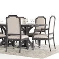 Elegant Modern Dining Table Set With Upholstered Chairs Table Settings Candles Wine Glasses And Plates