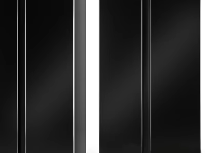 Black Double Door Refrigerator Freezer With Modern Sleek Exterior Design 3d model