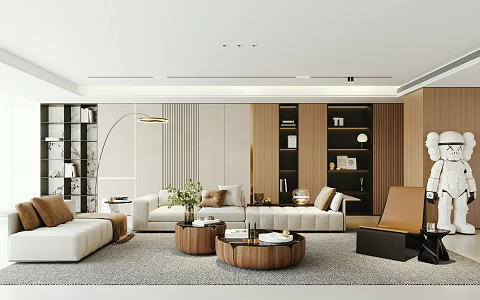 Modern Living Room Minimalist Living Room 3d model