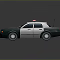Green And White Taxi Sedan With Roof Light And Antenna
