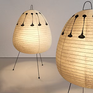 Modern table lamp paper table lamp 3d model
