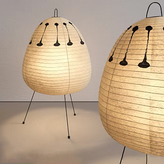 Modern table lamp paper table lamp 3d model