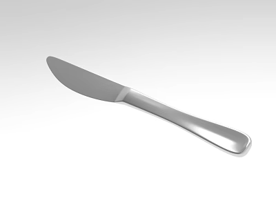 Sharp Stainless Steel Kitchen Knife With Ergonomic Handle For Home Cooking 3d model