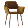 Modern Leisure Chair With Velvet Upholstery Wooden Legs And Multiple Color Options
