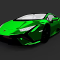 Green Luxury Sports Car With Sleek Design And Black Wheels