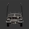 Modified Black Utility Vehicle With Multiple Antennas Unique Grille And Custom Hood