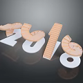 2016 White Numbers Decorated With Wooden Spiral Stairs And Steps Design