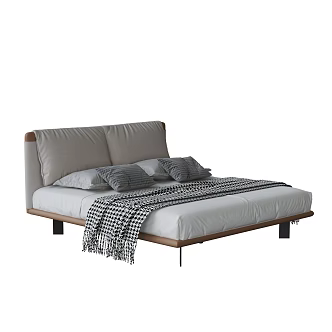 Modern Double Bed 3d model