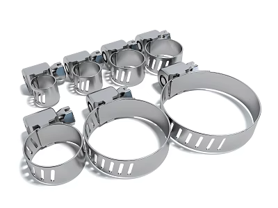 Stainless Steel Adjustable Hose Clamps Hardware Tools For Pipe Fastening 3d model Stainless Steel Adjustable Hose Clamps Hardware Tools For Pipe Fastening 3d model