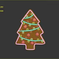 Festive Gingerbread Christmas Tree Decorated With Colorful Candy Balls And Icing