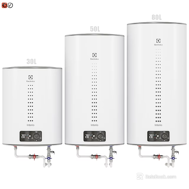Home Electric Water Heaters With 30L 50L Capacity And Control Panels 3d model 