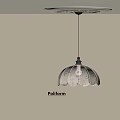 Poliform Decorative Chandelier With Floral Patterned Shade For Modern Interior Lighting