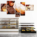 Modern Display Cabinet Bakery Shelf Baking Shop Shelf Display Rack 3d model