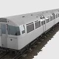 Long Silver Colored Subway Train With Multiple Carriages On Railway Tracks And Glass Windows