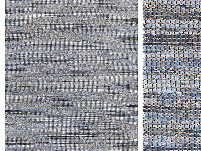 Gray And Blue Textured Square Rugs With Woven Grid Patterns Design 3d model