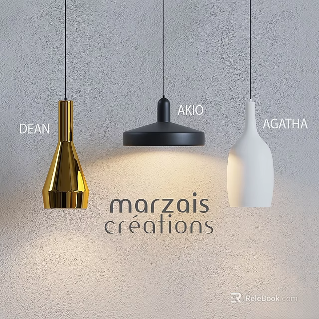 Marzois Creations Pendant Lights With Different Designs Dean Akio Agatha 3d model 