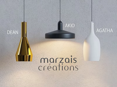 Marzois Creations Pendant Lights With Different Designs Dean Akio Agatha 3d model