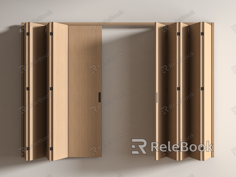 Solid wood folding door multi-link sliding door glass sliding door model