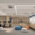 Modern Reading Room Simple Reading Room 3d model