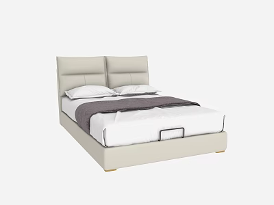 Minimalist double bed 3d model