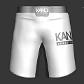 KANO Brasil White Sports Shorts with Black Waistband and Training Design