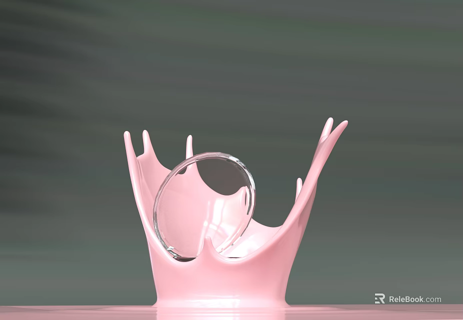 Advanced Medical Device With Transparent Sphere And Pink Splash Shaped Casing 3d model 