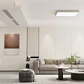 Modern Dining Living Room Interior With Open Layout Dining Table Chairs Display Cabinet And Natural Light